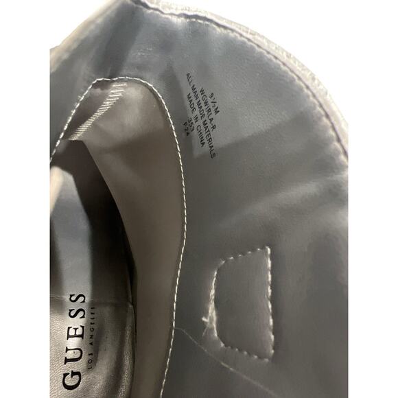 Guess Women’s Silver Snakeskin Pattern Ankle Boots With Stliletto Heel Size 9.5 - Picture 7 of 7